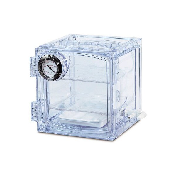 Bel-Art F42400-4001 Lab Companion Clear Polycarbonate Vacuum Desiccator Cabinet, 11 Liter F42400-4001 - main